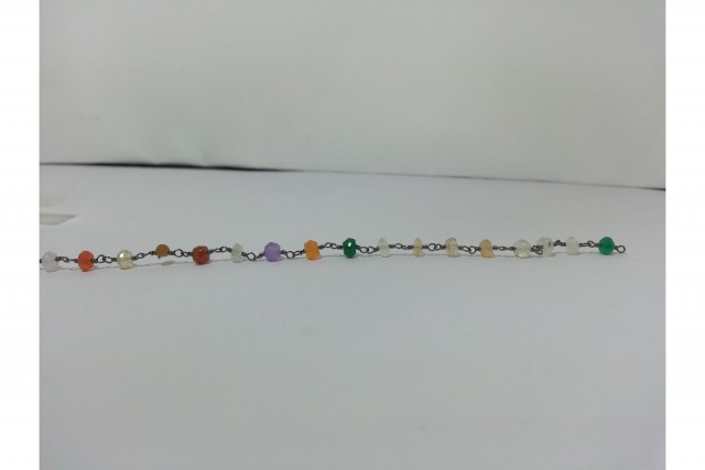 Mix Gemstone Faceted Rondelle Beads Rosary Chain | Handmade Rosary Chain | Gemstone Beads...