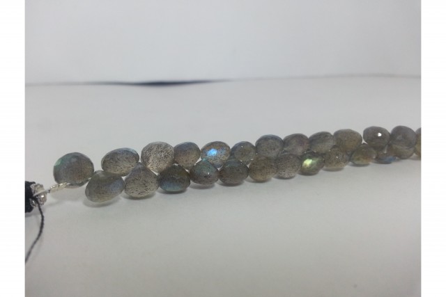 56cts Labradorite Faceted Onion Beads | Labradorite Onion Beads | Onion Beads | Facet Onion Beads | Onion Briolettes Bead | Teardrop Beads	