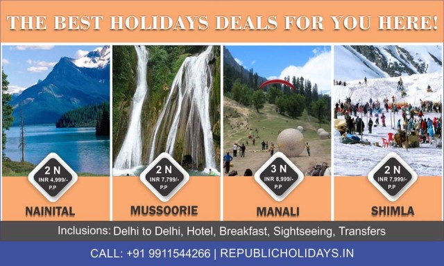 Holiday Packages, Honeymoon Packages, Family Tour Packages, Best Tour Packages in India - republicholidays.in