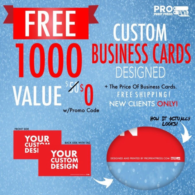 Get 1000 Free Business Cards Designed + Free Shipping use promo code: VACE1