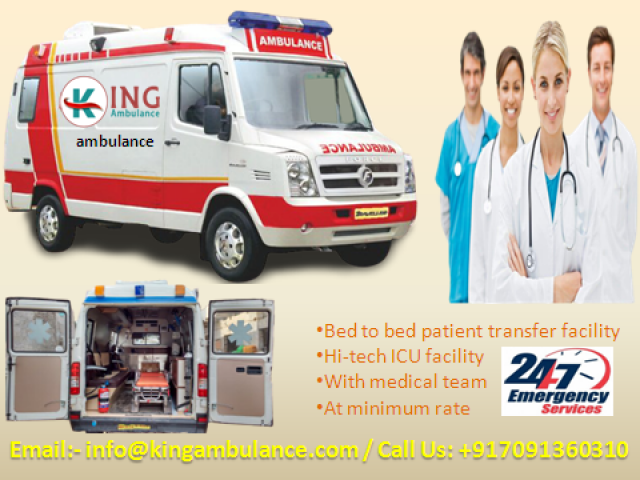 Hire ICU Setup Ambulance Service in Bokaro for Relocation by King