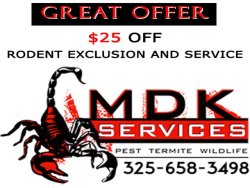 $25 off Rodent Exclusion and Service