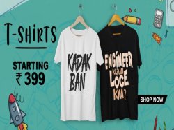 Buy Printed T-Shirts & Graphic T-Shirts Online in India at Shutcone.com